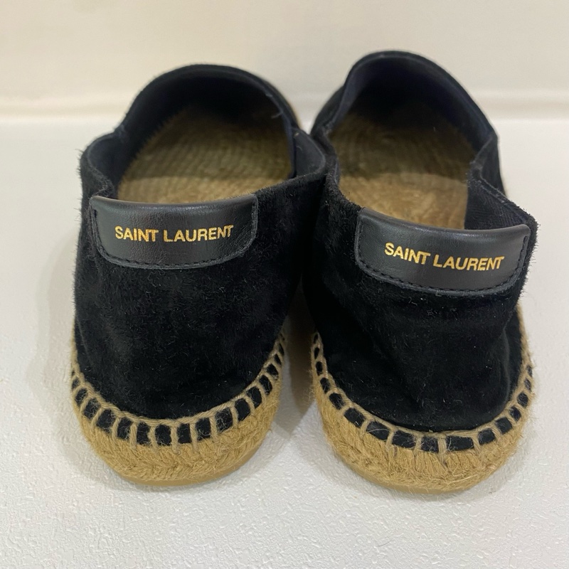 YSL聖羅蘭黑色絨面平底鞋，成色99新，尺碼43碼，有塵袋-4