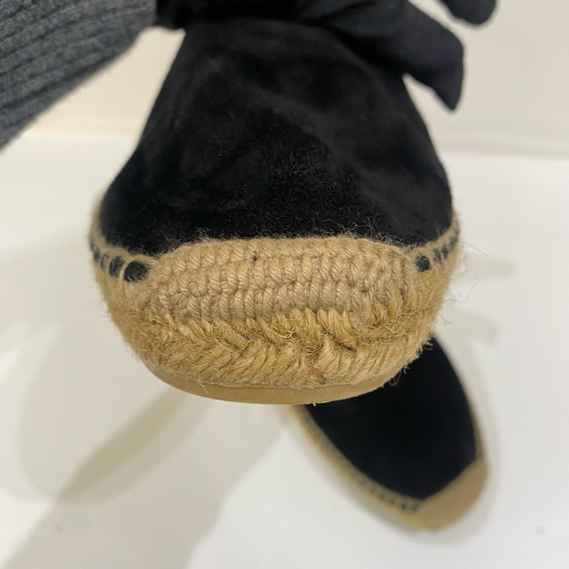 YSL聖羅蘭黑色絨面平底鞋，成色99新，尺碼43碼，有塵袋-7