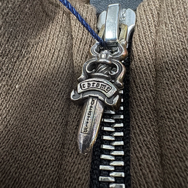 Chrome Hearts 摩卡刺繡梵文半拉鏈衛衣-3