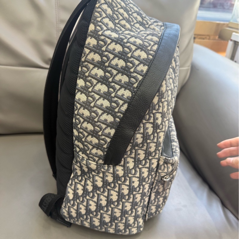 Dior迪奧雙肩包老花-3