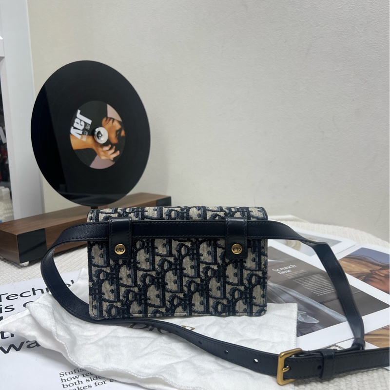 Dior迪奧老花帆布腰包-1