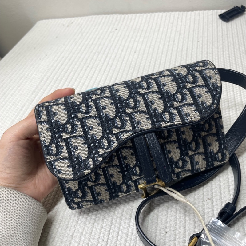 Dior迪奧老花帆布腰包-5