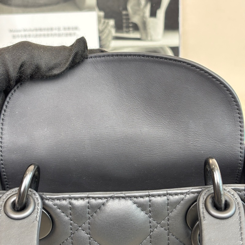 Dior 迪奥 戴妃三格磨砂黑 尺碼17x7x14。-6