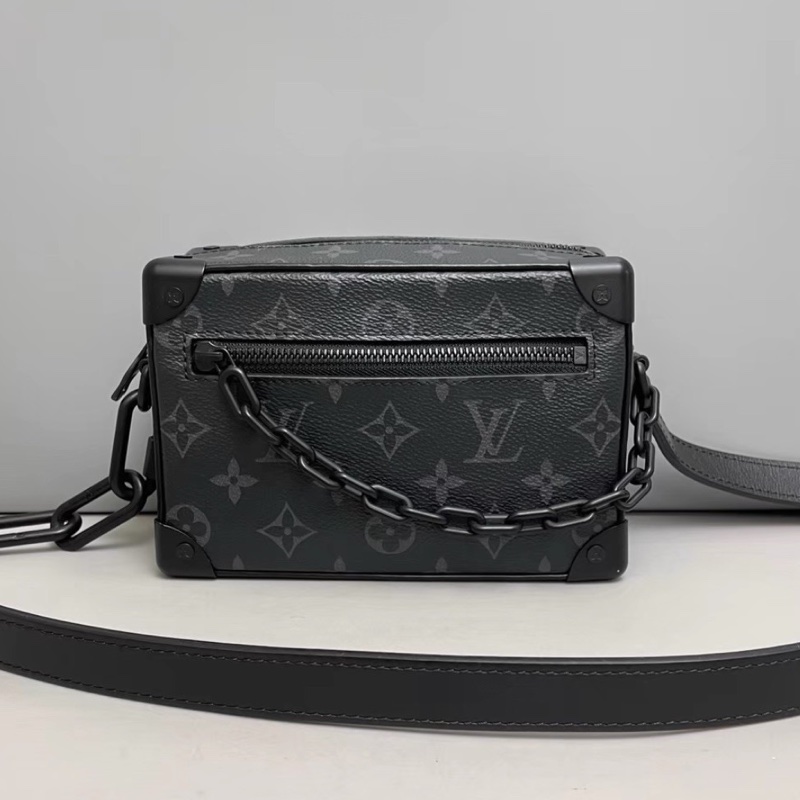 Louis Vuitton Mini Soft Trunk黑花盒子包 芯片款 尺寸18×13-10
