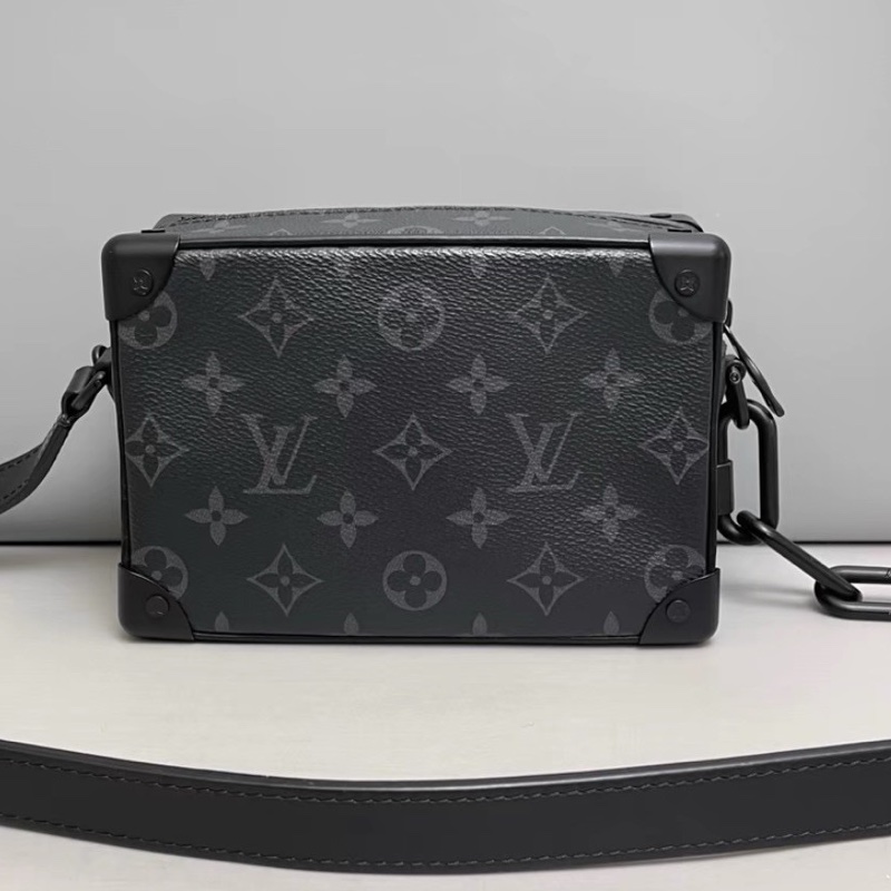Louis Vuitton Mini Soft Trunk黑花盒子包 芯片款 尺寸18×13-11
