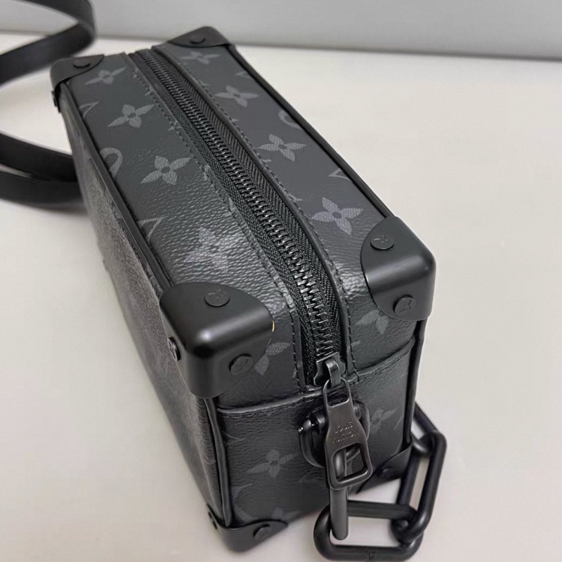 Louis Vuitton Mini Soft Trunk黑花盒子包 芯片款 尺寸18×13-24
