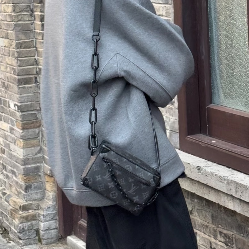 Louis Vuitton Mini Soft Trunk黑花盒子包 芯片款 尺寸18×13-33
