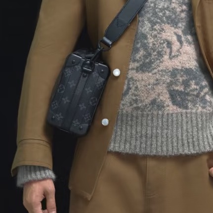 Louis Vuitton Mini Soft Trunk黑花盒子包 芯片款 尺寸18×13-4