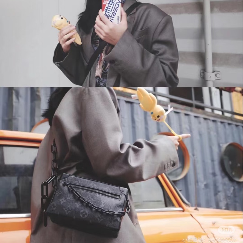 Louis Vuitton Mini Soft Trunk黑花盒子包 芯片款 尺寸18×13-37