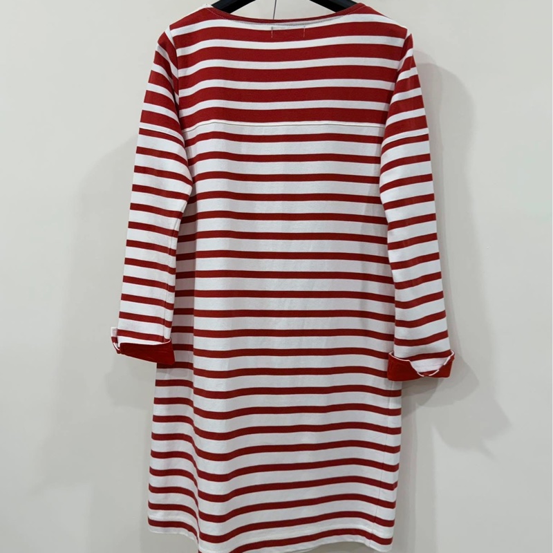 BURBERRY 金扣橫條戰馬口袋洋裝-2