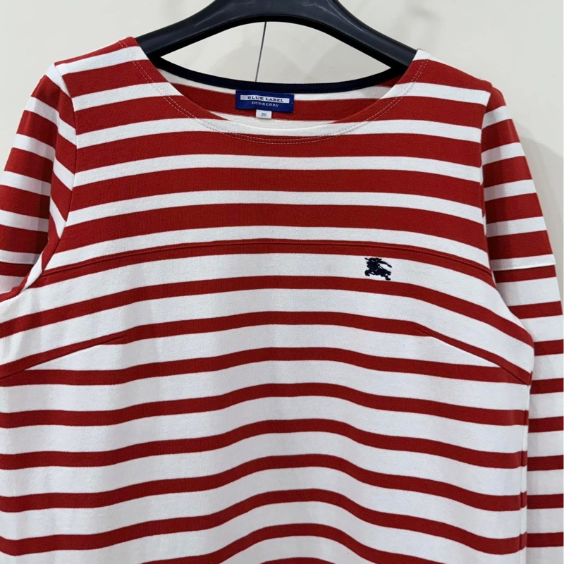 BURBERRY 金扣橫條戰馬口袋洋裝-3