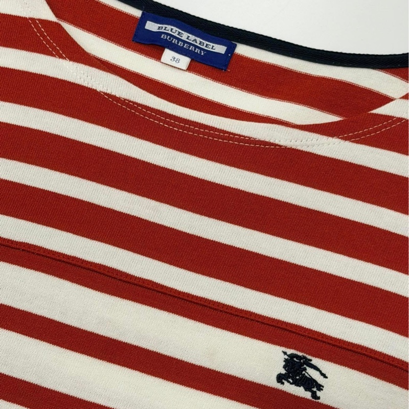 BURBERRY 金扣橫條戰馬口袋洋裝-8