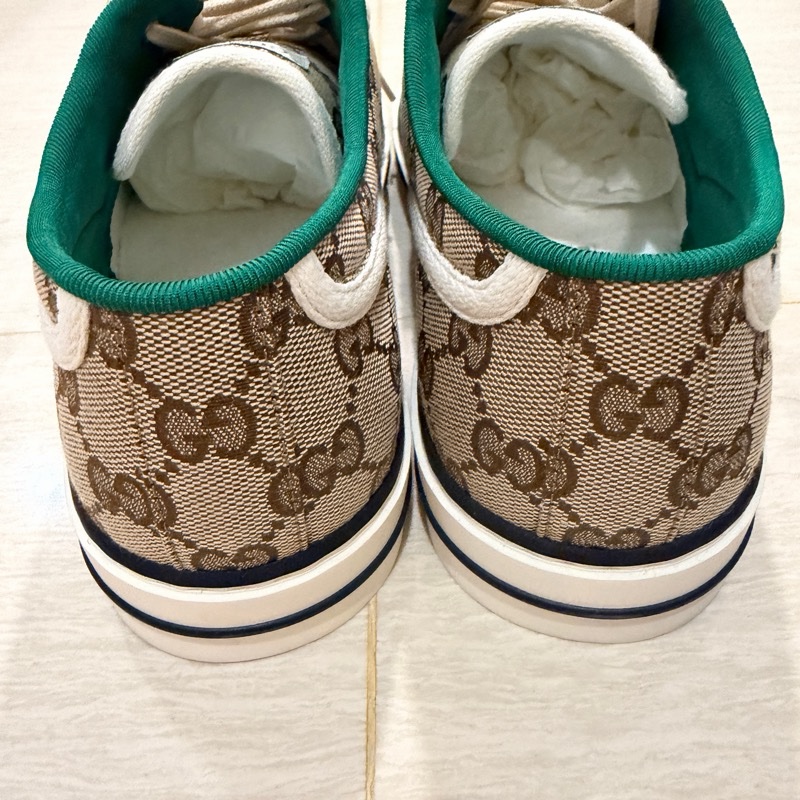 🔥【專櫃正品Gucci帆布鞋EU42.5】  男女皆可穿Gucci Men’s GG Tennis 1977 Sneake 全新正品保證-9