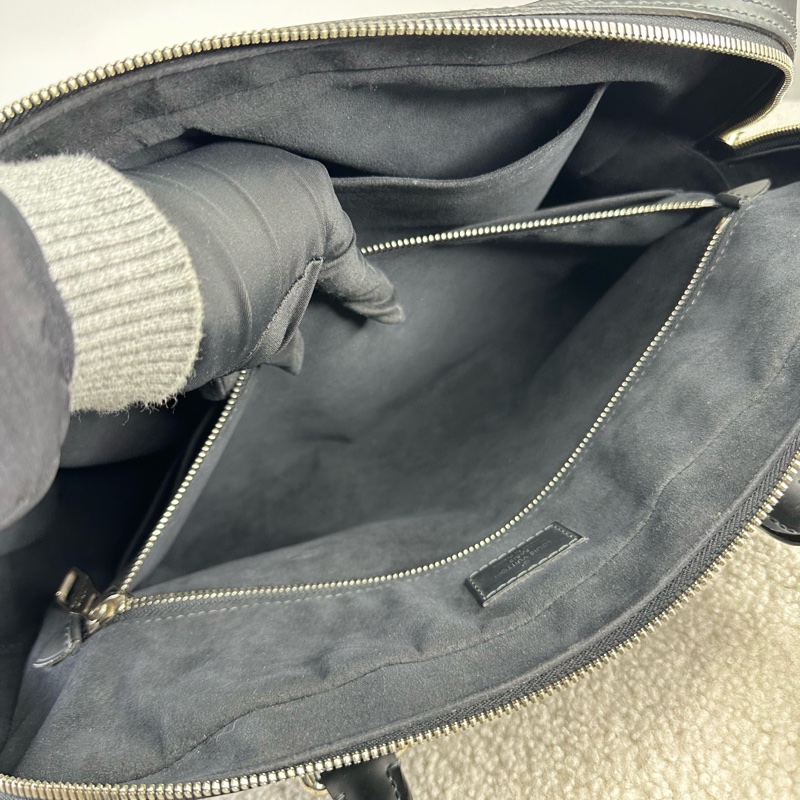 LV porte documents棋盤格公文包 藍黑色棋盤格 95新-8