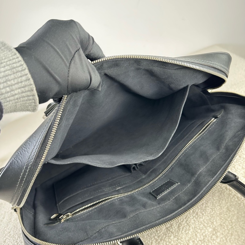 LV porte documents棋盤格公文包 藍黑色棋盤格 95新-9