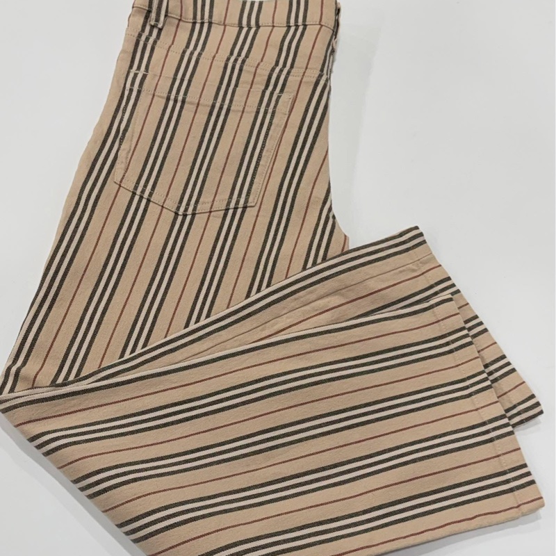 BURBERRY 倫敦 直條經典彈性長褲-6