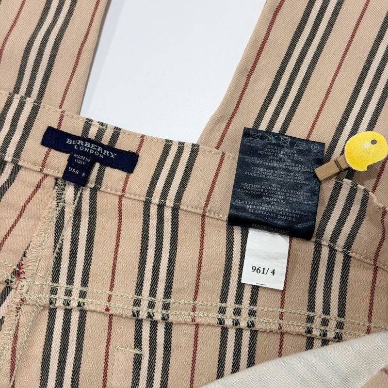 BURBERRY 倫敦 直條經典彈性長褲-9