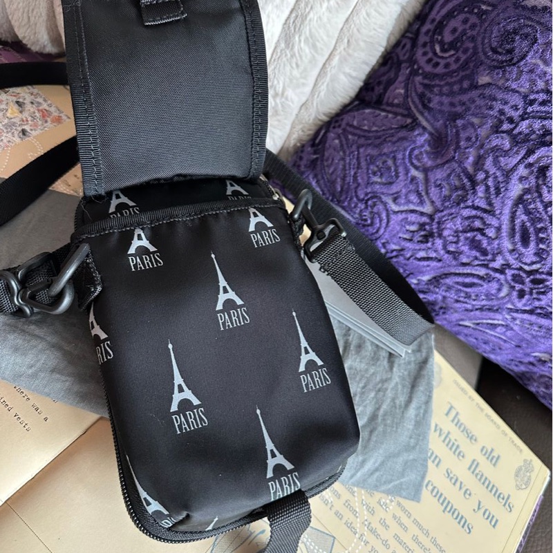 巴黎世家 斜挎包 側背包 黑色尼龍 埃菲爾鐵塔  肩背包 斜挎包 相機包 Balenciaga black nylon Eiffel tower explorer crossbody bag 男裝 女裝 黑色-17