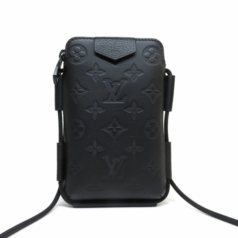 路易威登 Monogram Shadow 繫帶手拿包 M12601 單肩包-1