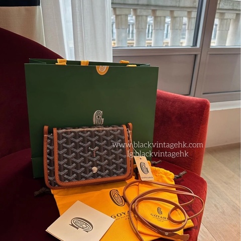 Goyard 戈雅 三層信封包 斜挎包 側背包 手提包 肩背包 黑色棕色 經典顏色 全新連法國專櫃收據副本 goyard Plumet bag black and brown