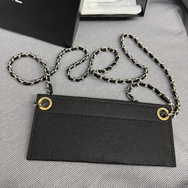 Chanel 黑銀長銀包/WOC-33