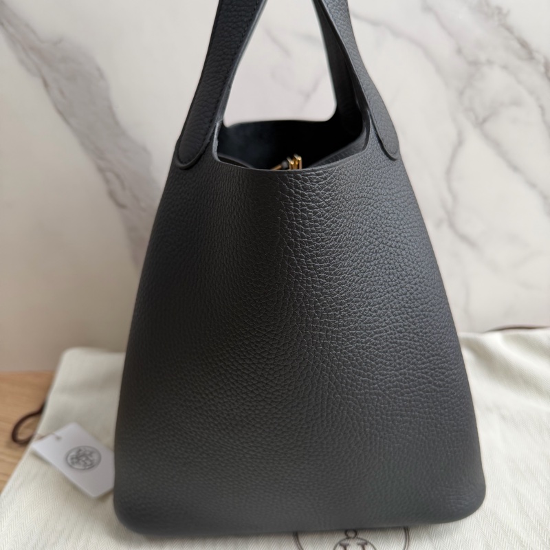 （全新品）愛馬仕 Picotin 22 黑金-3