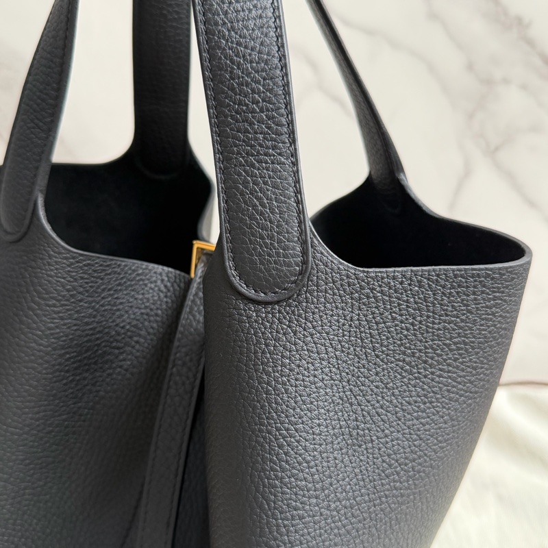 （全新品）愛馬仕 Picotin 22 黑金-12