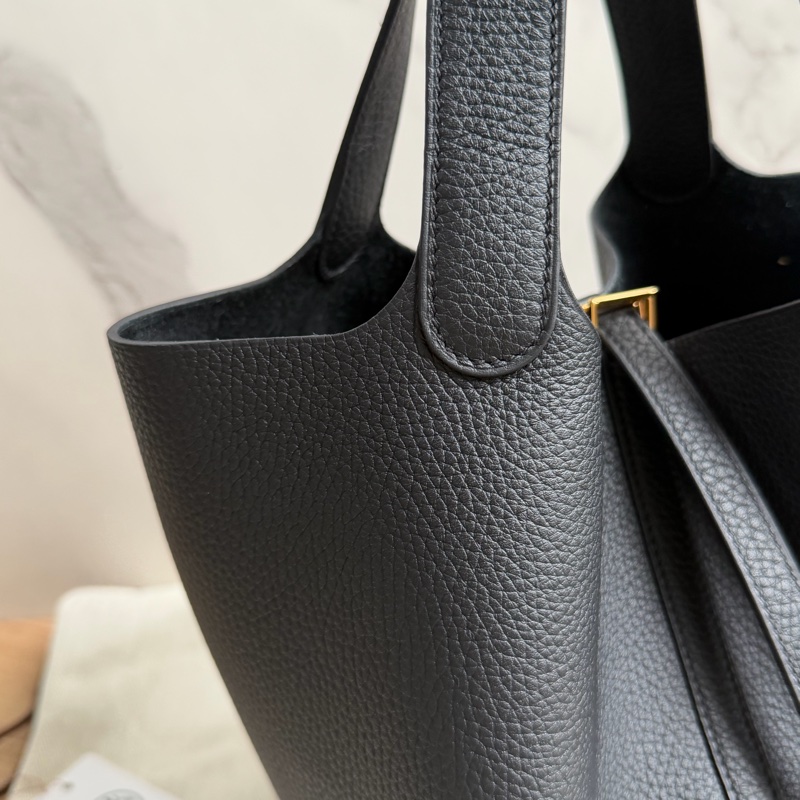 （全新品）愛馬仕 Picotin 22 黑金-13