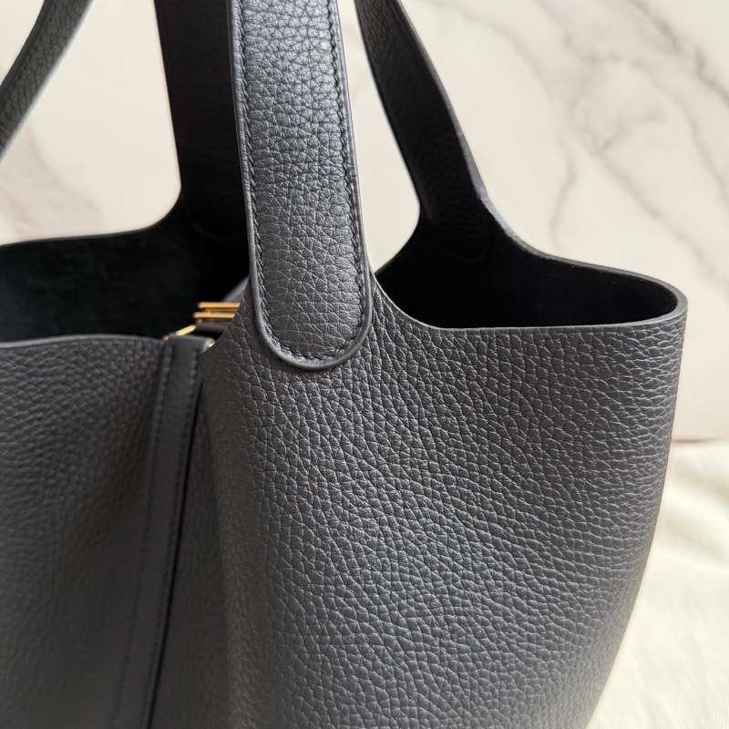 （全新品）愛馬仕 Picotin 22 黑金-14