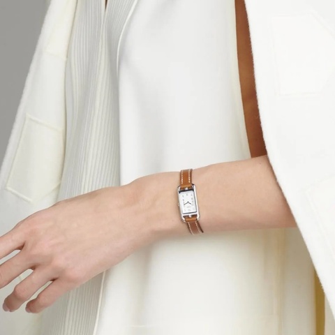 【低調復古🪵全網獨有】愛馬仕 Hermes 大象灰Nanducket小號 石英表