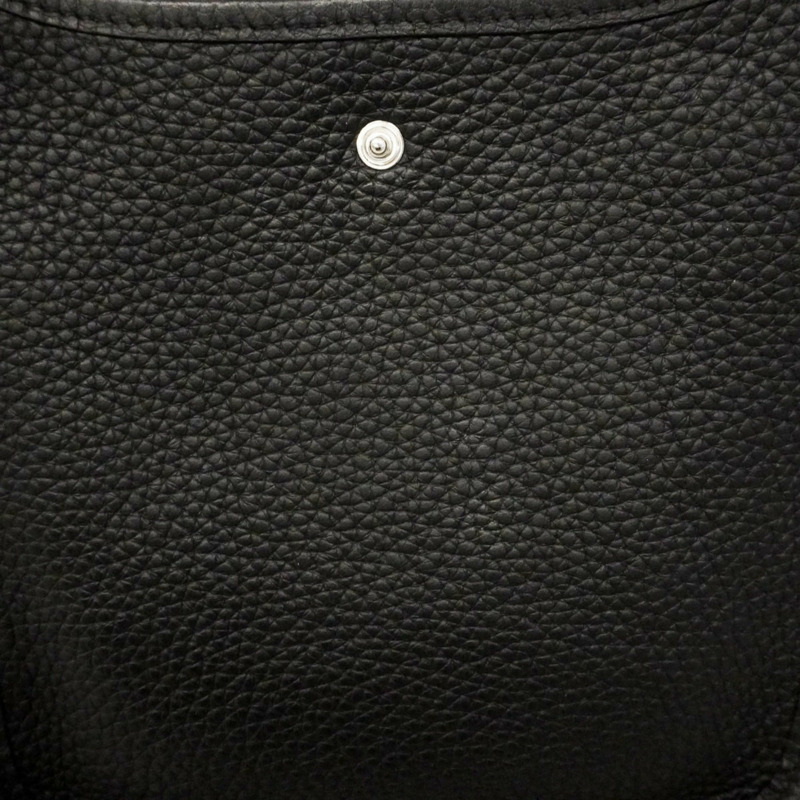 愛馬仕 Evelyne TPM 女士單肩包,Taurillon Clemence 皮革,黑色,K 字印記-5