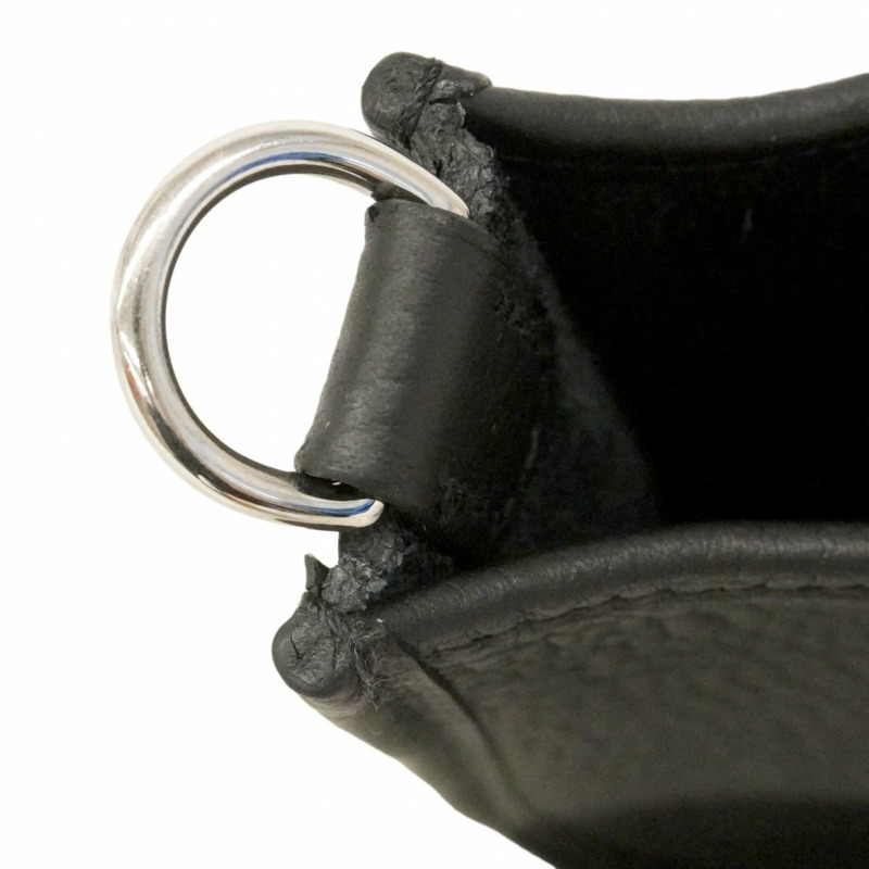 愛馬仕 Evelyne TPM 女士單肩包,Taurillon Clemence 皮革,黑色,K 字印記-7