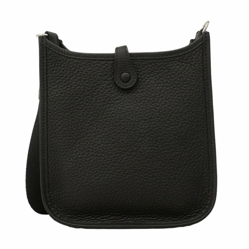 愛馬仕 Evelyne TPM 女士單肩包,Taurillon Clemence 皮革,黑色,K 字印記-8