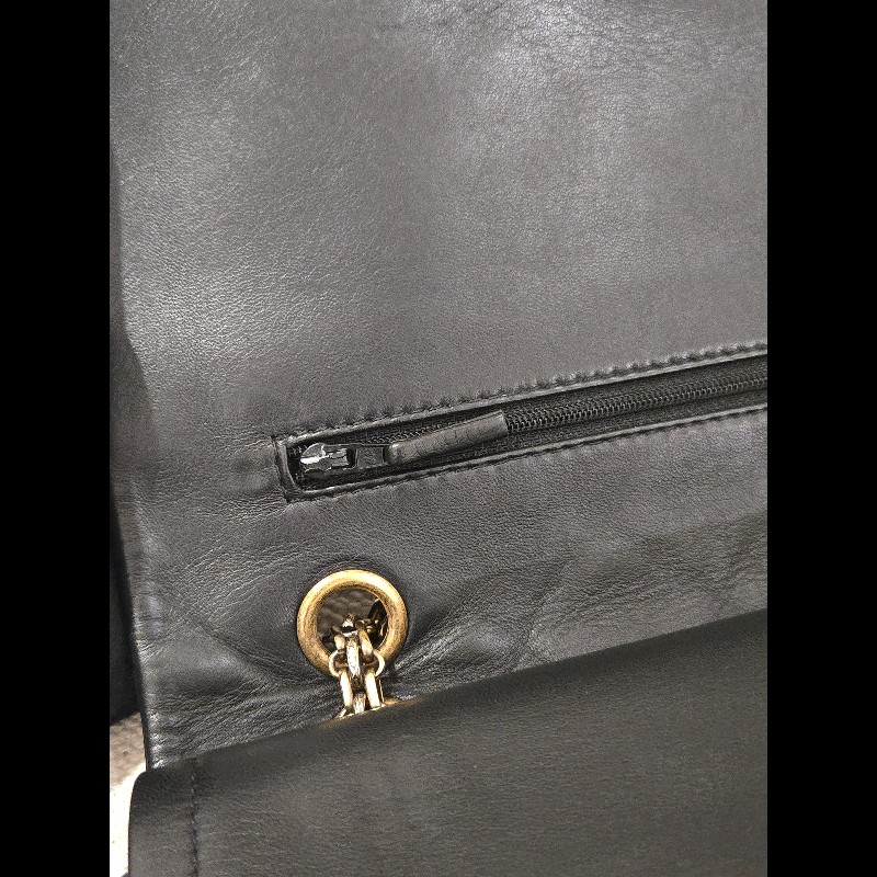 香奈兒 Chanel 2.55 Reissue 黃金尺寸 黑金方扣羊皮鍊條包 肩背包 斜背包-29