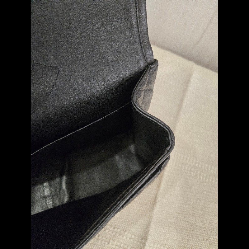 香奈兒 Chanel 2.55 Reissue 黃金尺寸 黑金方扣羊皮鍊條包 肩背包 斜背包-33