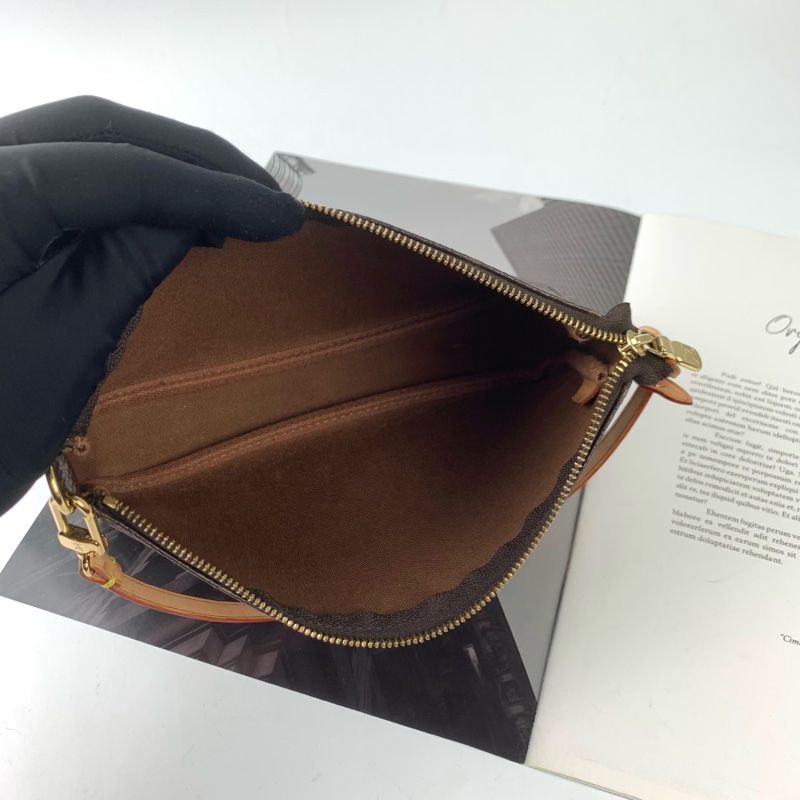 LV大麻將包 有皮革短背帶/金屬長鏈條-9