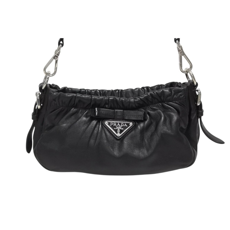 二手真品公司貨PRADA/肩背包/小羊皮/BR3927-7