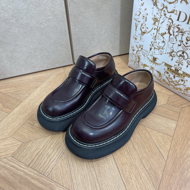 BV bottga venata 寶蝶家 37碼皮鞋 樂福鞋 棕色 附件:無-0