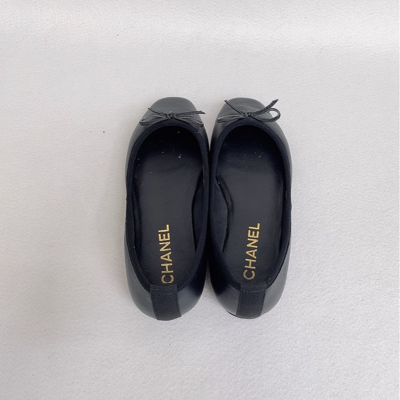 香奈兒 chanel蝴蝶結芭蕾舞鞋平底鞋平跟休閒鞋 38碼-4