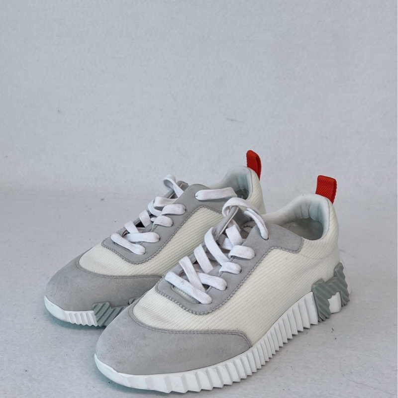 99❤愛馬仕/Hermes Bouncing 運動休閒小白鞋 尺碼35.5碼-0