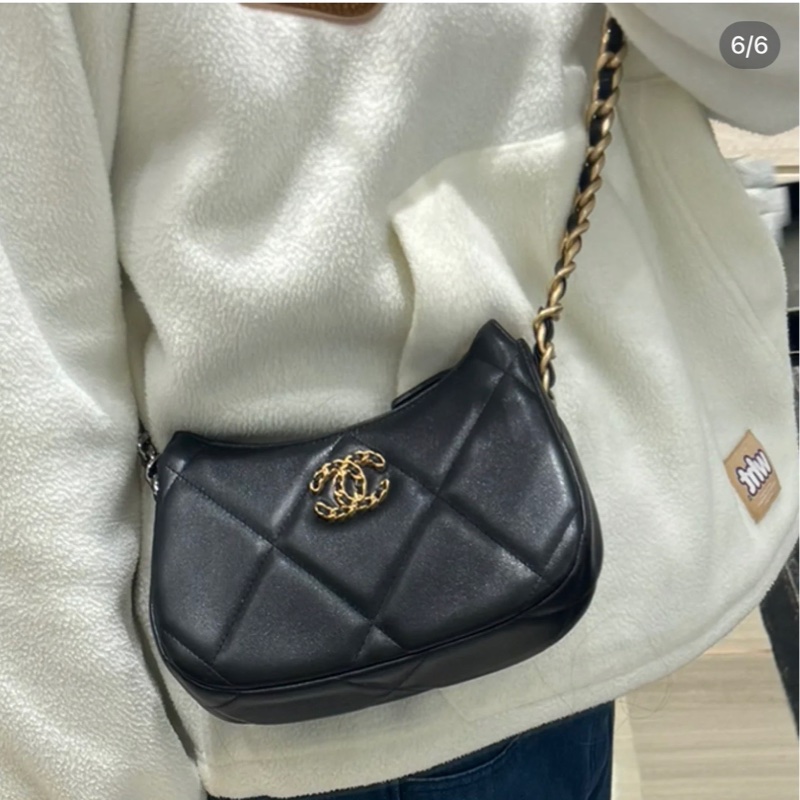 【全新品】Chanel hobo 19bag斜挎包 24c 豌豆包 隨身包-4