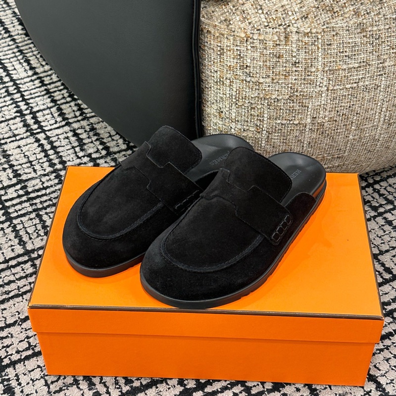 Hermes 愛馬仕 Go 平底 包頭拖鞋 37碼。-0