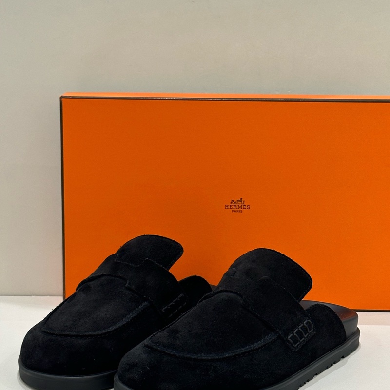 Hermes 愛馬仕 Go 平底 包頭拖鞋 37碼。-1