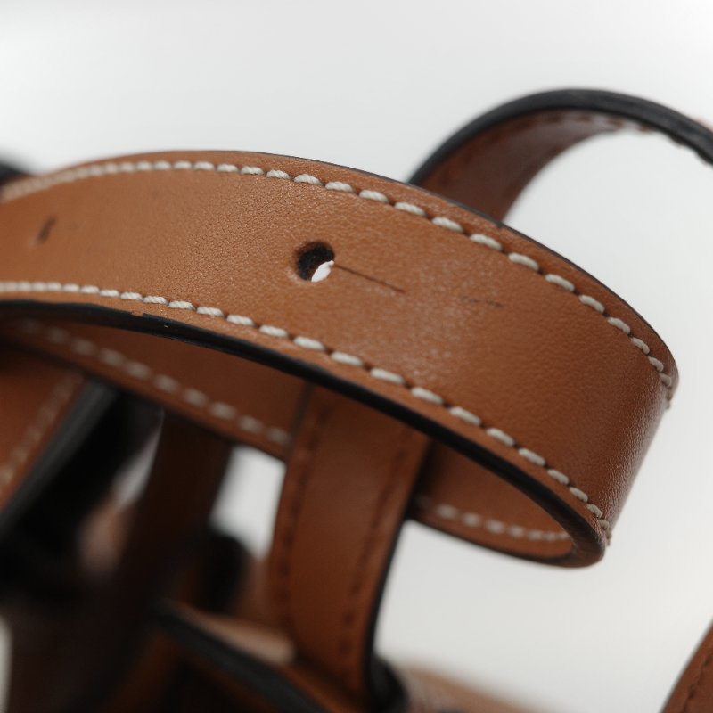 Loewe 羅威 Hammock 棕色 經典小牛皮迷你吊床包 肩背包-14