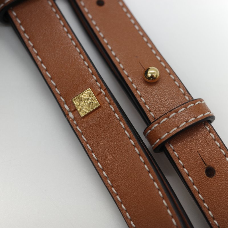 Loewe 羅威 Hammock 棕色 經典小牛皮迷你吊床包 肩背包-16