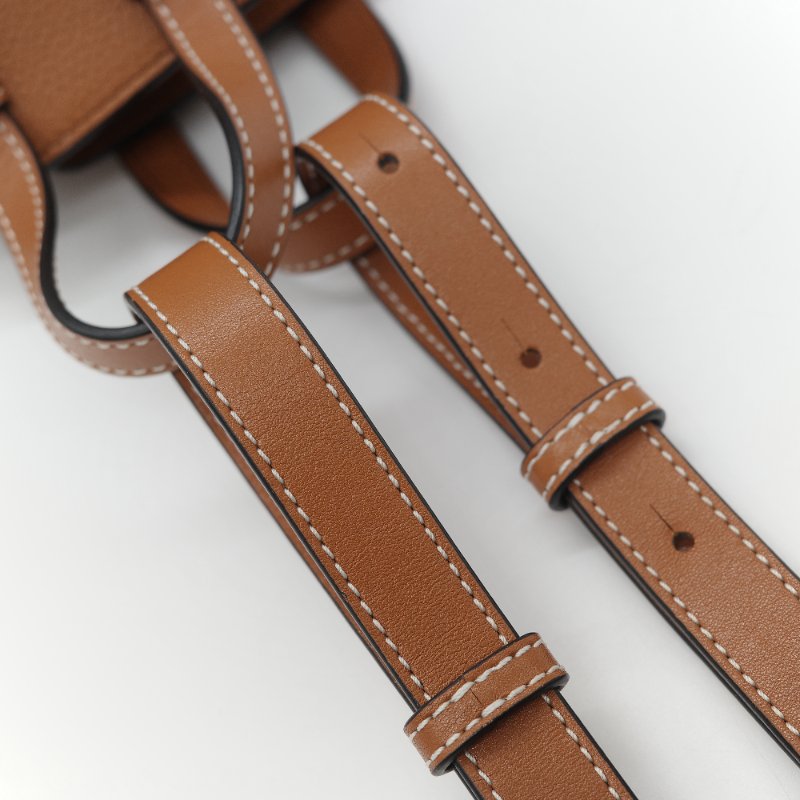 Loewe 羅威 Hammock 棕色 經典小牛皮迷你吊床包 肩背包-17