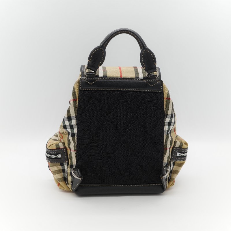 Burberry 巴寶莉 The Rucksack 風衣棕色 經典格紋 拼接尼龍 小型 後背包 雙肩包 電腦包-3