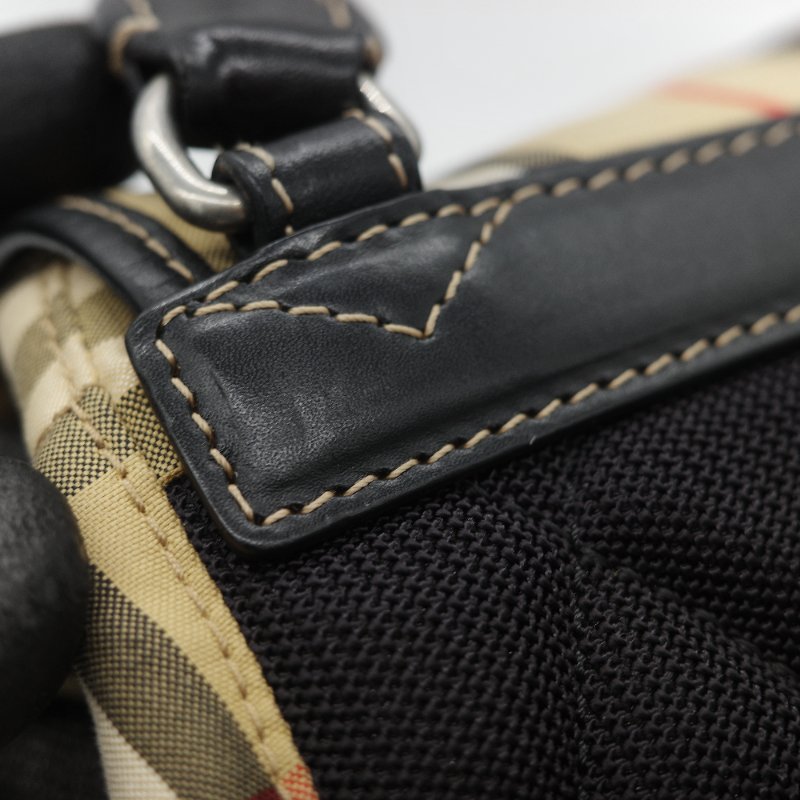 Burberry 巴寶莉 The Rucksack 風衣棕色 經典格紋 拼接尼龍 小型 後背包 雙肩包 電腦包-23