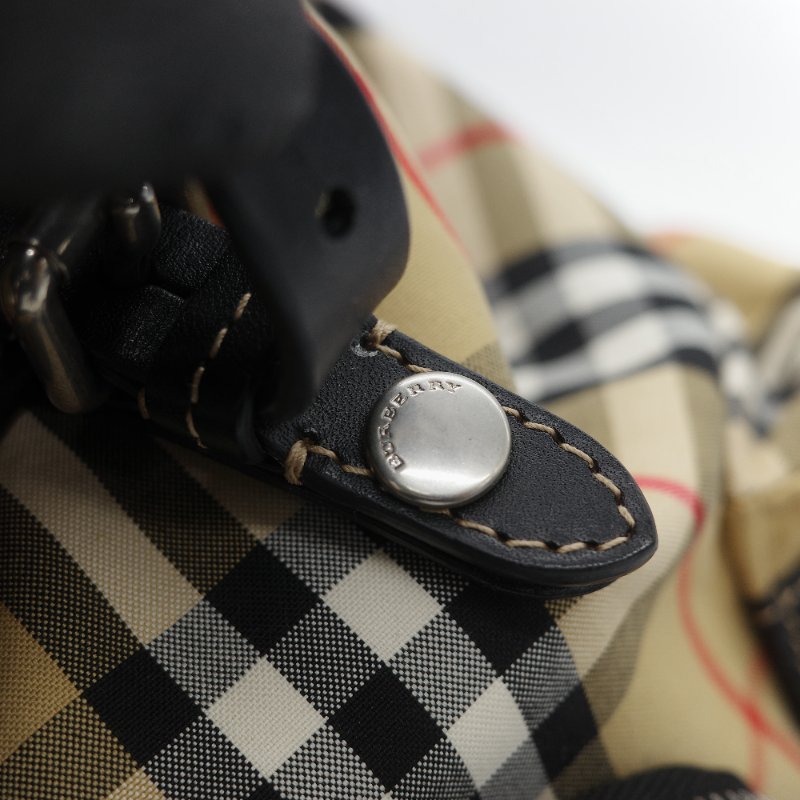 Burberry 巴寶莉 The Rucksack 風衣棕色 經典格紋 拼接尼龍 小型 後背包 雙肩包 電腦包-25