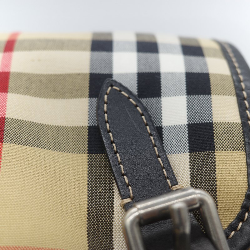 Burberry 巴寶莉 The Rucksack 風衣棕色 經典格紋 拼接尼龍 小型 後背包 雙肩包 電腦包-27
